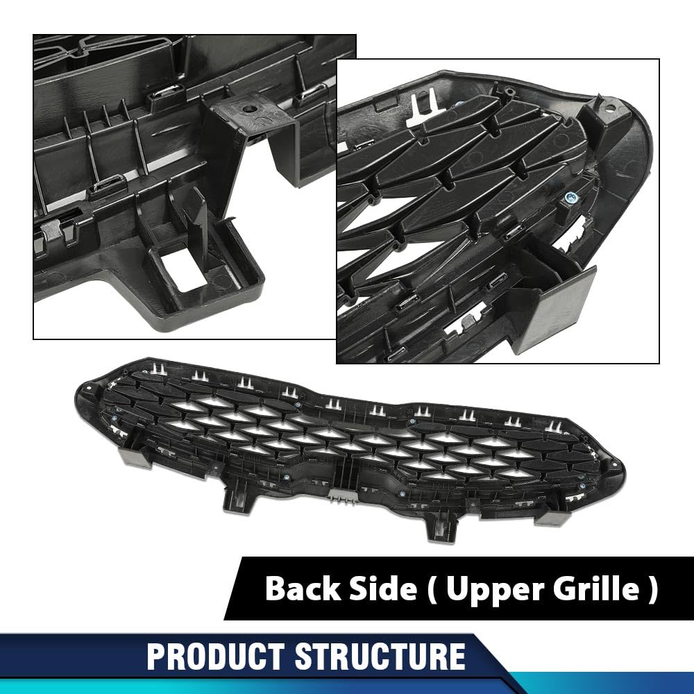 PIT66 Upper Grille&Radiator Sight Shield Cover Fit Kia Forte 2019-2021