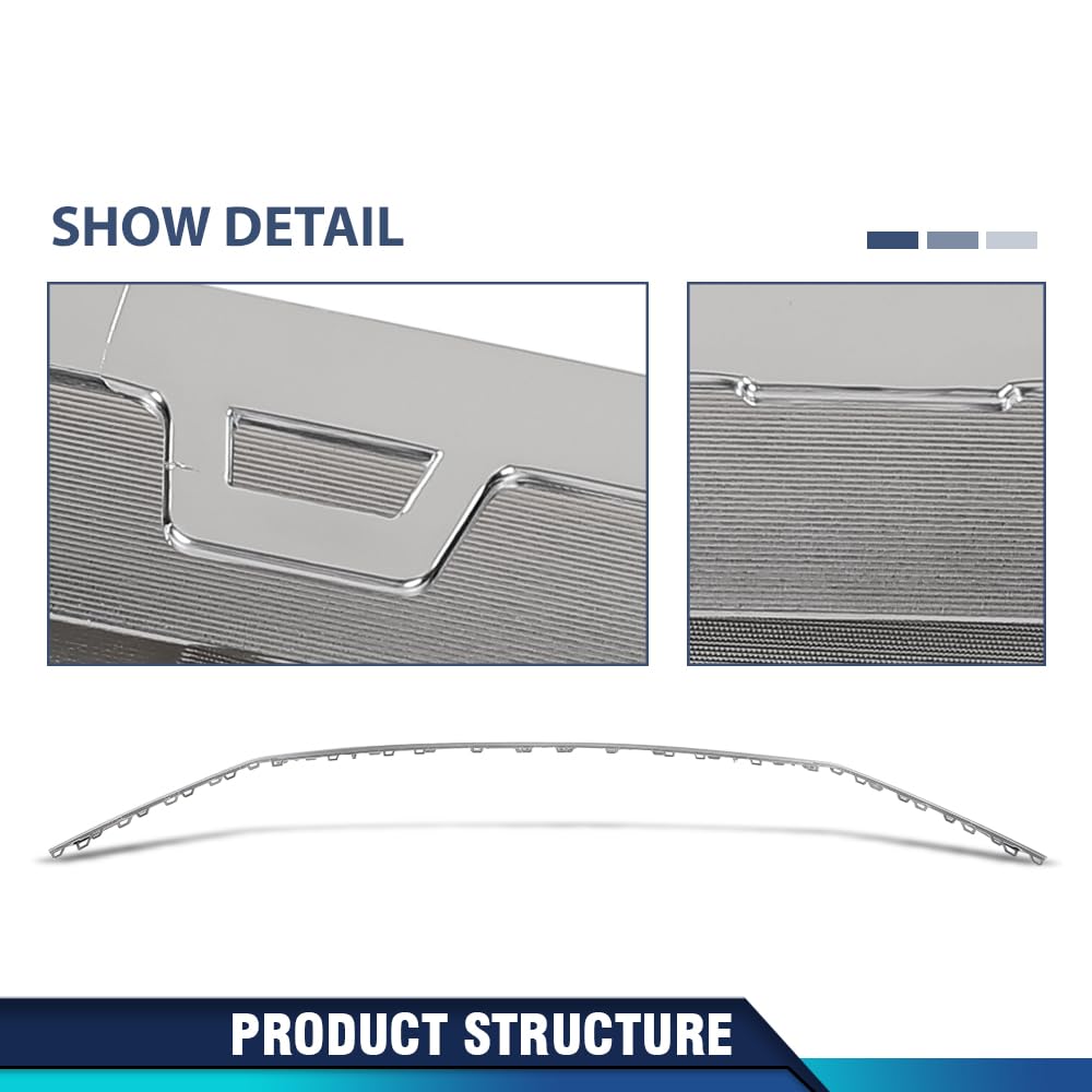 PIT66 Front Bumper Cover Molding Trim Insert Impact Strip, AU0807107 Silver