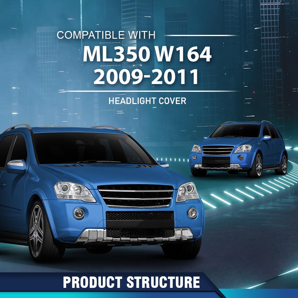 PIT66 Front Headlight Lens Headlamp Covers Left & Right Pair, Headlamp Lens