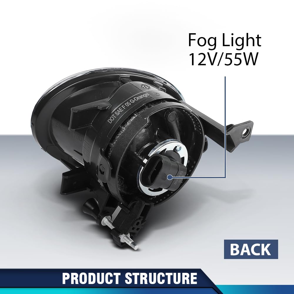PIT66 Front Bumper Fog Lights Lamps Left & Right Compatible with Volkswagen Golf Hatchback/Jetta Sedan 2010-2014 Fit Volkswagen Golf Wagon/Jetta Wagon 2010-2013 5K0941700G, 5K0941700B, 5K0941700 Black