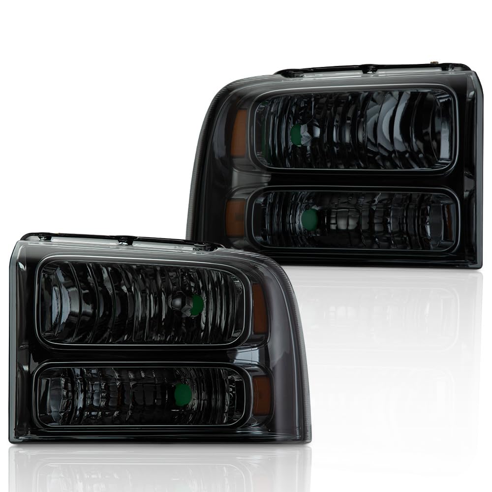 PIT66 Headlights Fit 2005-2007 Ford F250 F350 F450 F550 Super Duty