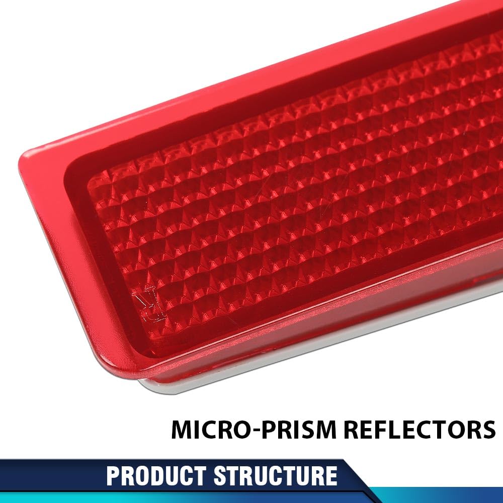 PIT66 Tail Brake Stop Lamp Rear Bumper Reflector Compatible with Toyota RAV4 2006-2012 Pair Red