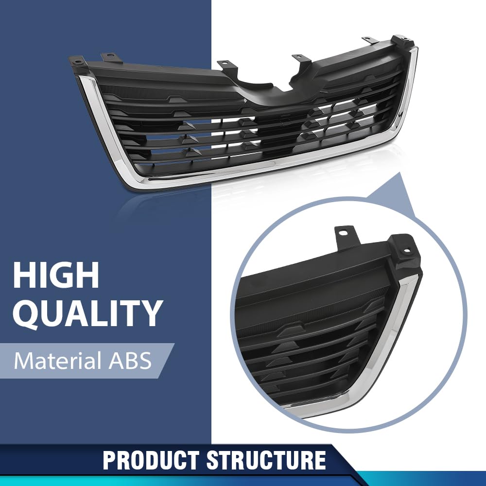 PIT66 Front Bumper Grille w/Chrome Trim Fit Subaru Forester 2019-2021