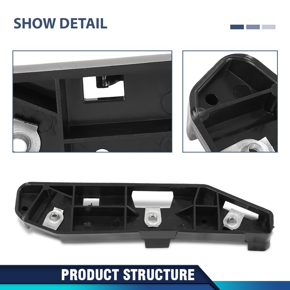 PIT66 Front Bumper Mount Bracket Left Driver Side, Black