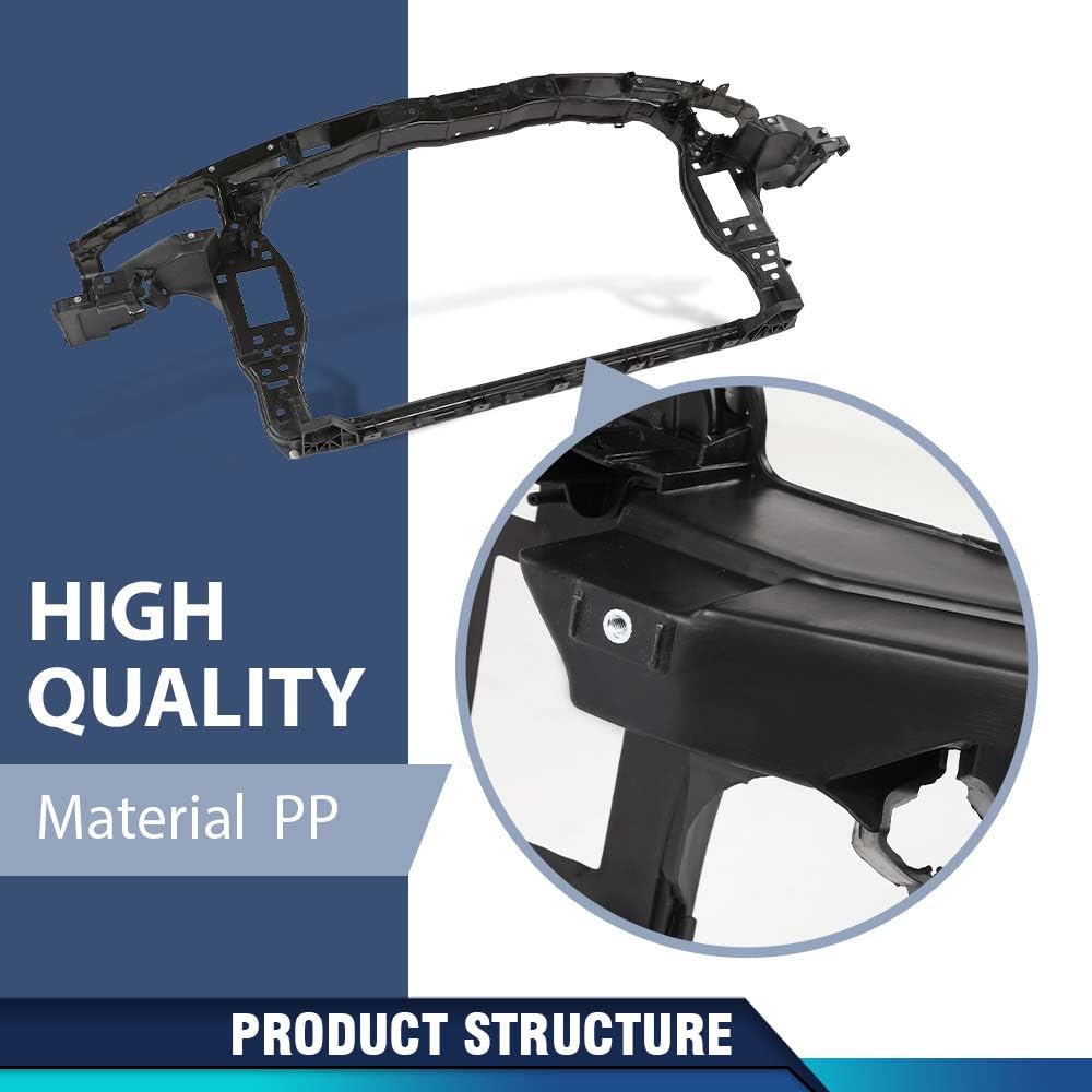 PIT66 Radiator Support Panel Compatible with Audi A8 2010-2018 4H0805594E PP Plastic