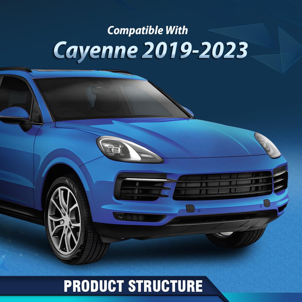 PIT66 Front Bumper Tow Hook Eye Cover Cap Fit Porsche Cayenne 2019-2023