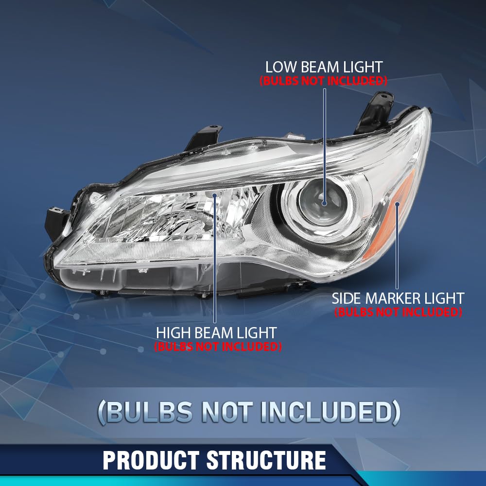 PIT66 Headlight Assembly Fit Toyota Camry LE SE XLE XSE Hybrid 2015-2017