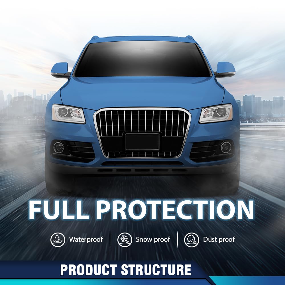 PIT66 Air Dam Deflector Lower Valance Apron Compatible with Audi Q5 2013-2017 / SQ5 2014-2017, Fit for Models Without S-Line Package 8R0807061FGRU, AU1093101 PP Plastic
