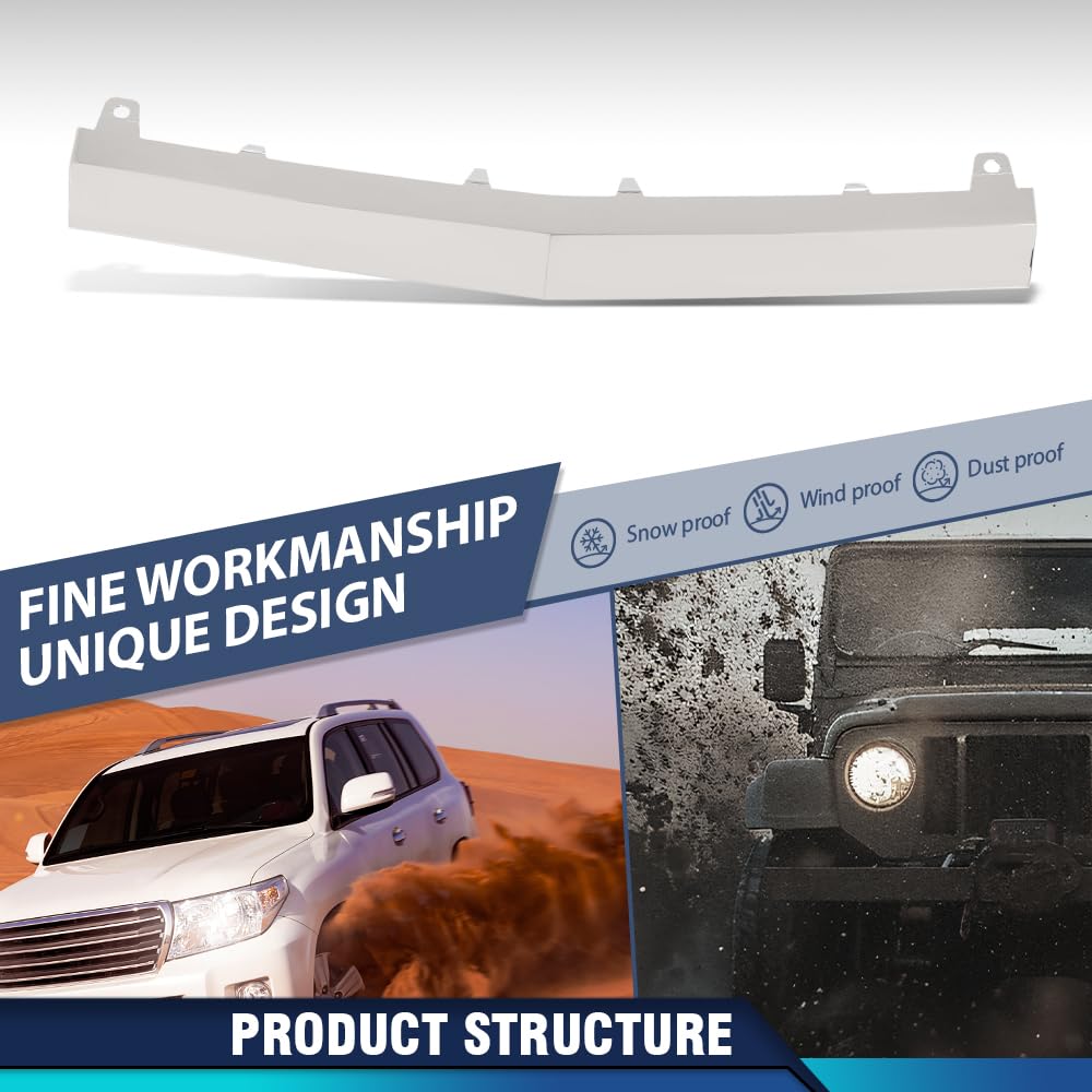 PIT66 Front Center Bumper Molding Trim, MB1044111 Silver