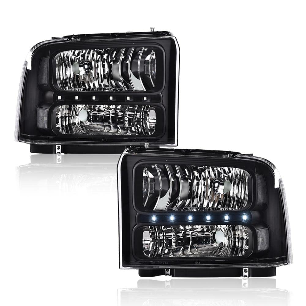 PIT66 LED Point Headlight Fit 2005-2007 Ford F250 F350 F450 F550 Super Duty