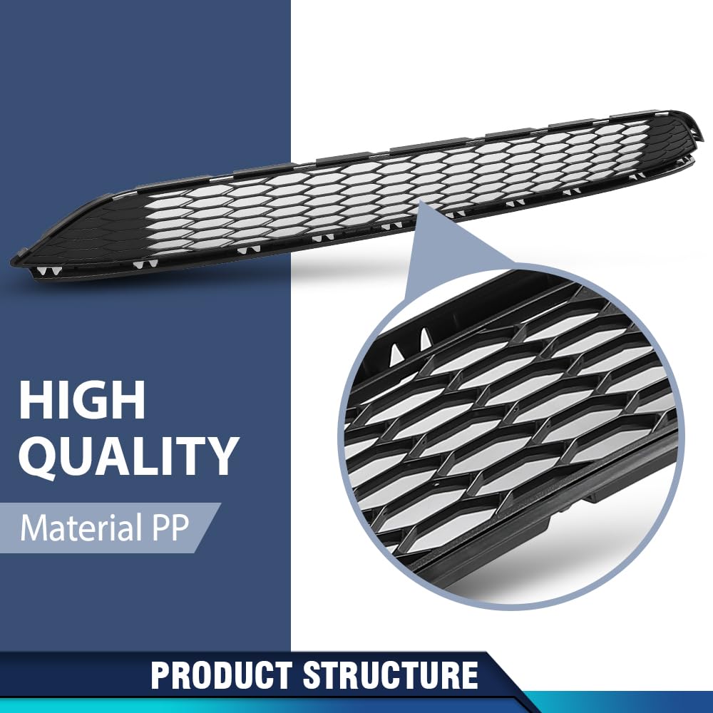 PIT66 Front Bumper Lower Grille Fit Ford Edge 2015-2018 Black