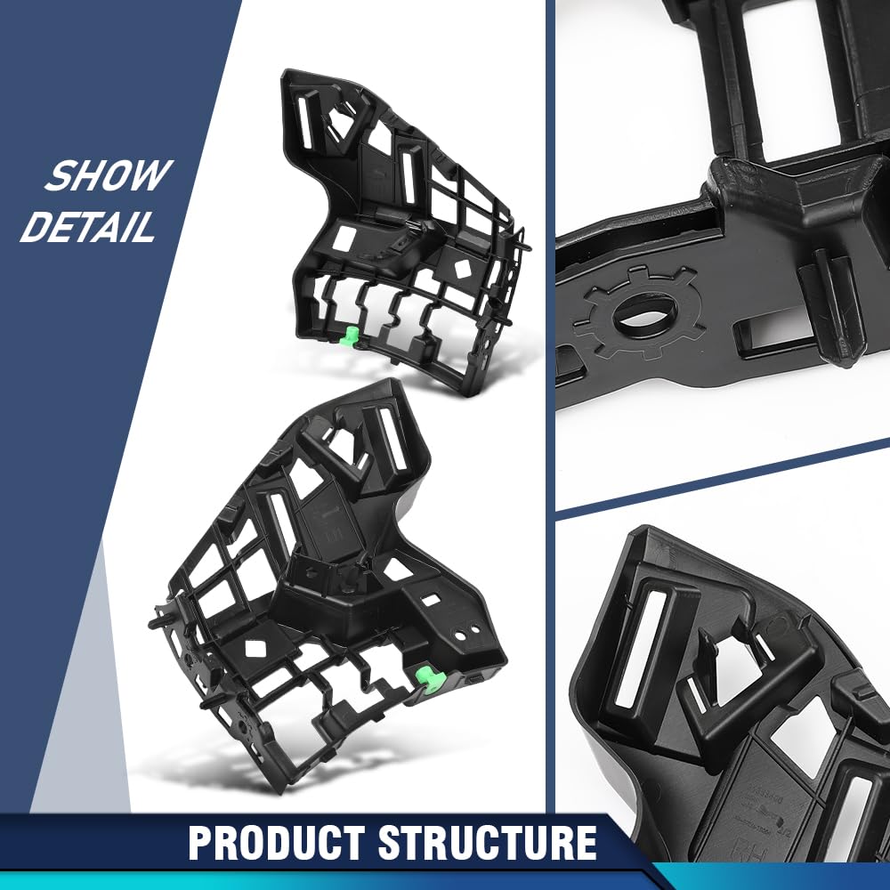 PIT66 Front Lower Driver & Passenger Side Bumper Brackets Pair, VO1042102,