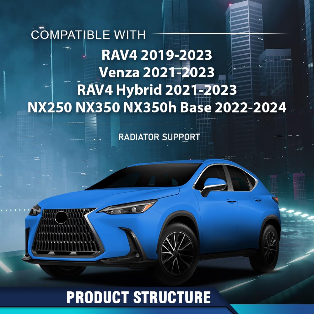 PIT66 Radiator Support Lower Crossmember Compatible with LX NX250 NX350 NX350h Base 2022-2024, Fit Toyota RAV4 2019-2023/Venza 2021-2023 571040R050