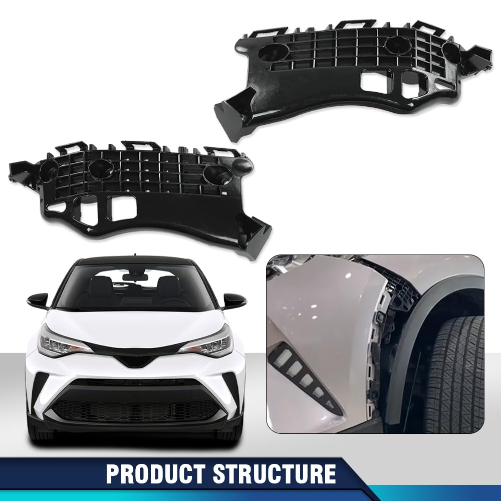 PIT66 Front Bumper Support Retainer Brackets Left and Right, TO1043134,
