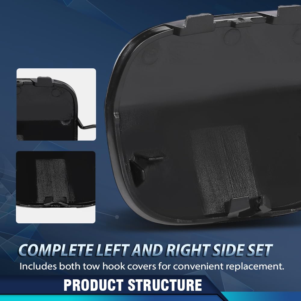 PIT66 Front Bumper Tow Hook Eye Cover Cap Fit Porsche Cayenne 2019-2023