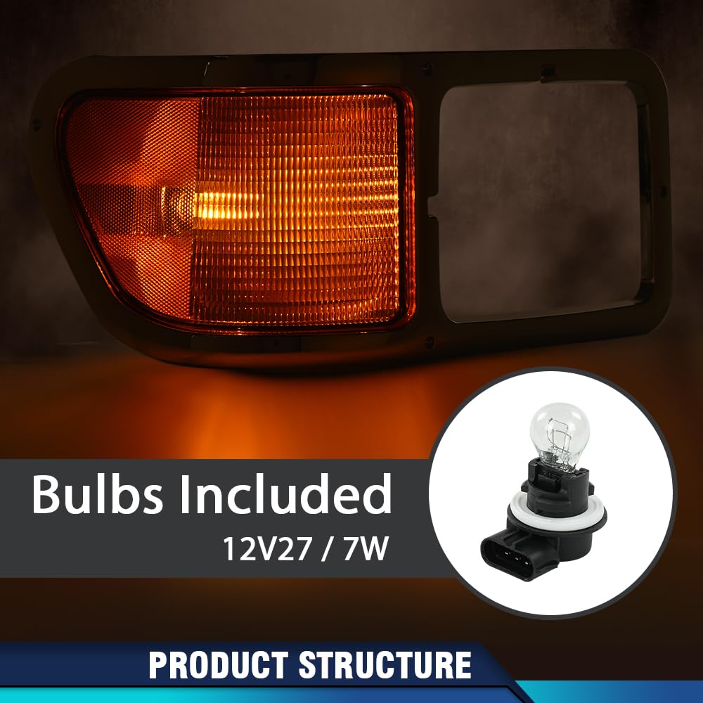 PIT66 Chrome Headlight Bezels Driver and Passenger Side with Bules Compatible with Ford F650 F750 2000-2015 FO2520196 FO2521196 YC3Z13201AA YC3Z13200AA