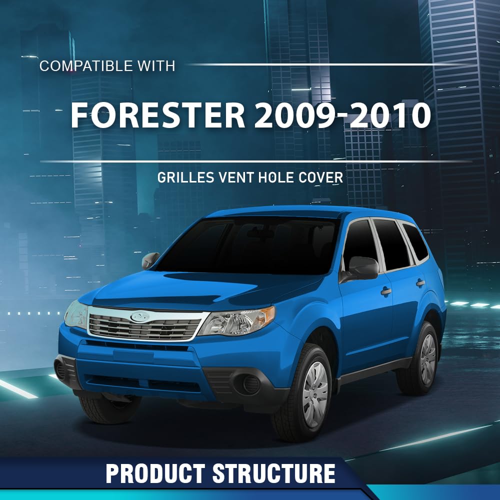 PIT66 Chrome Front Grille Grill Fit Subaru Forester 2009-2010