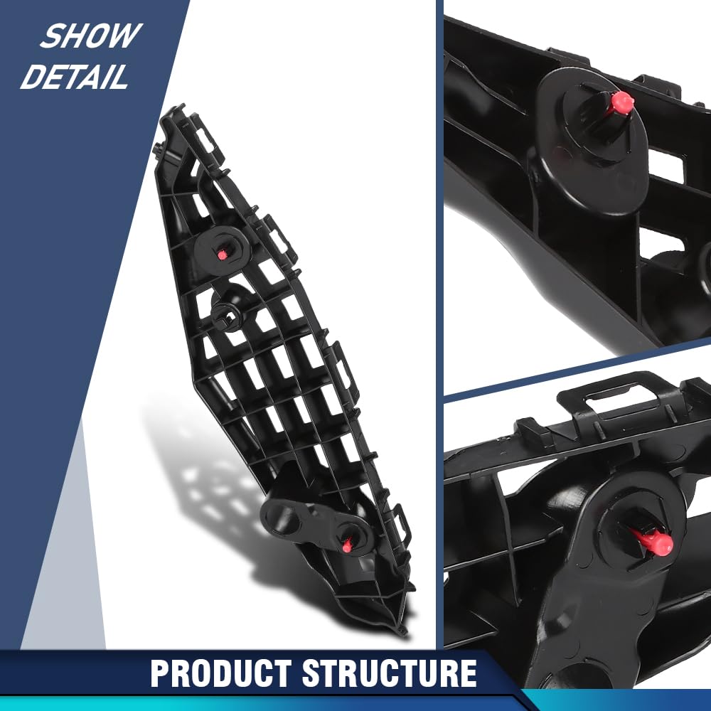 PIT66 Front Left Driver Side Bumper Bracket Compatible with Toyota Highlander 2020 2021 2022 2023, Fit Toyota Highlander XSE 2021 2022 2023 521460E100, TO1042147 Black