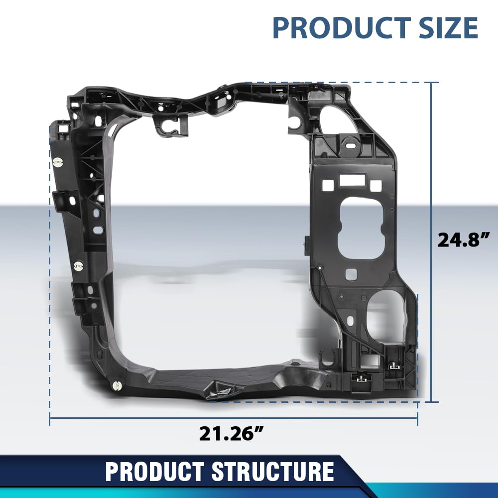 PIT66 Left Intermediate Radiator Support Assembly w/Bracket Compatible with Porsche Macan 2015–2018 OEM 95B805295 Cooling System Support Frame