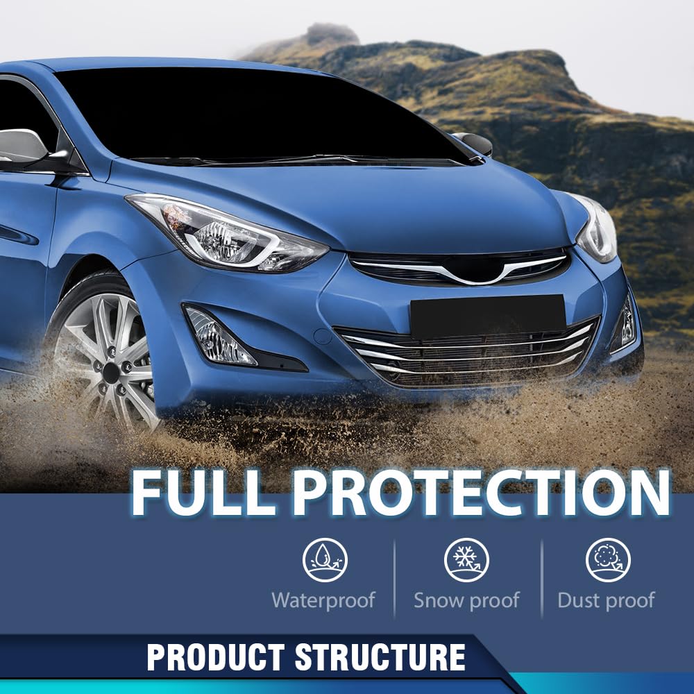 PIT66 Front Air Dam Deflector Lower Valance Apron Compatible with Hyundai Elantra 2014 2015 2016