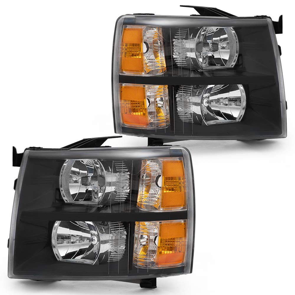 PIT66 Headlights & Fog Lights Fit 2007-2014 Chevy Silverado 1500/2500/3500