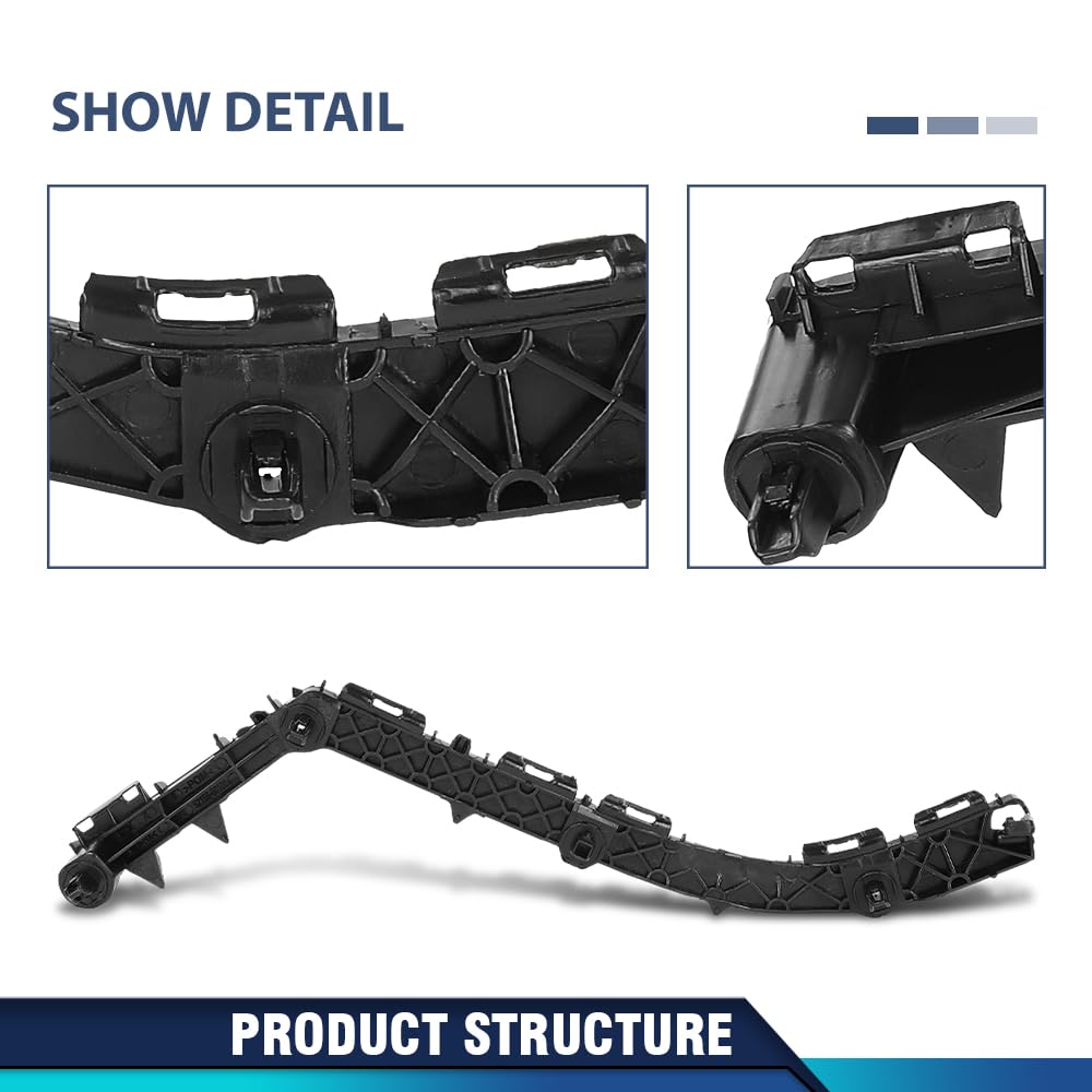 PIT66 Rear Left Bumper Cover Support Standard Line Driver Side Compatible with LX GX460 2010-2021 5215660100, LX1142120, 52156 60100, 52156-60100 Black