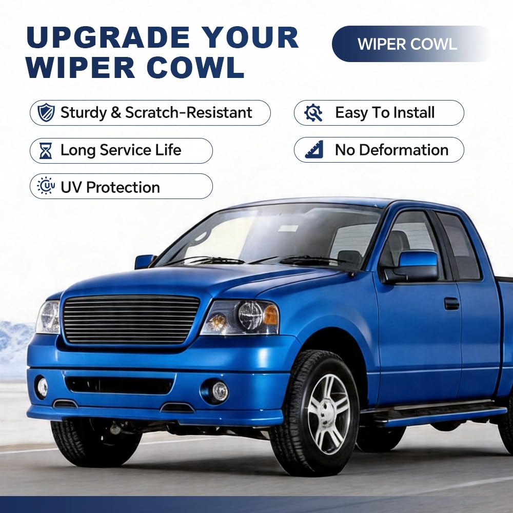 PIT66 Windshield Wiper Cowl Vent Grille Panel Fit Ford F150 2004-2008 2PCS