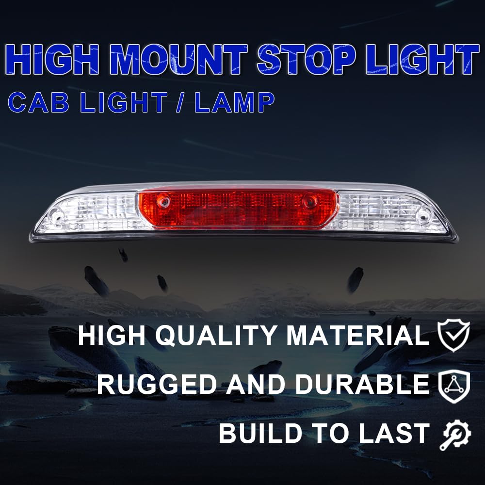 PIT66 LED 3rd Brake Light Fit 15-20 Ford F150 Super Duty Clear Housing