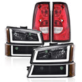 PIT66 LED Headlights Assembly & Tail Lights Fit 2003-2006 Chevy Silverado