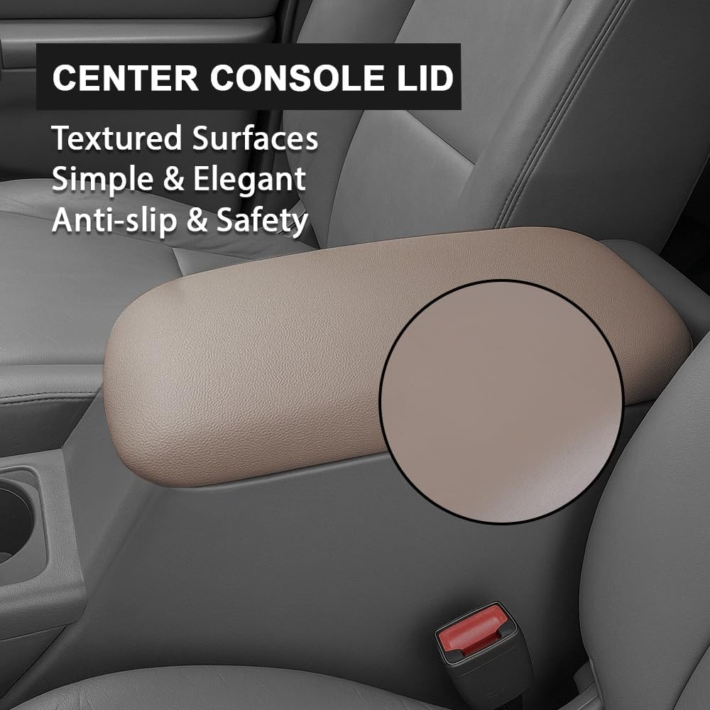 PIT66 Center Console Armrest Lid, Fit Ford Explorer 1997-2000 Beige