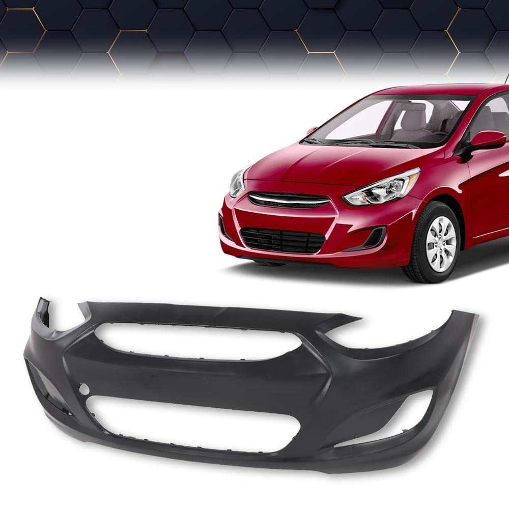 PIT66 Primed Front Bumper Cover Fit Hyun.dai Accent 2014-2017