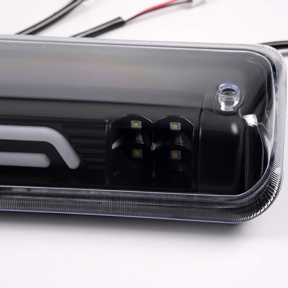PIT66 LED 3rd Brake Light, Compatible with 07-10 Ford Explorer Sport Trac/04-08 Ford F150 Lobo/06-08 Lincoln Mark LT Third Brake Stop Lamp Light Black Housing Clear Lens
