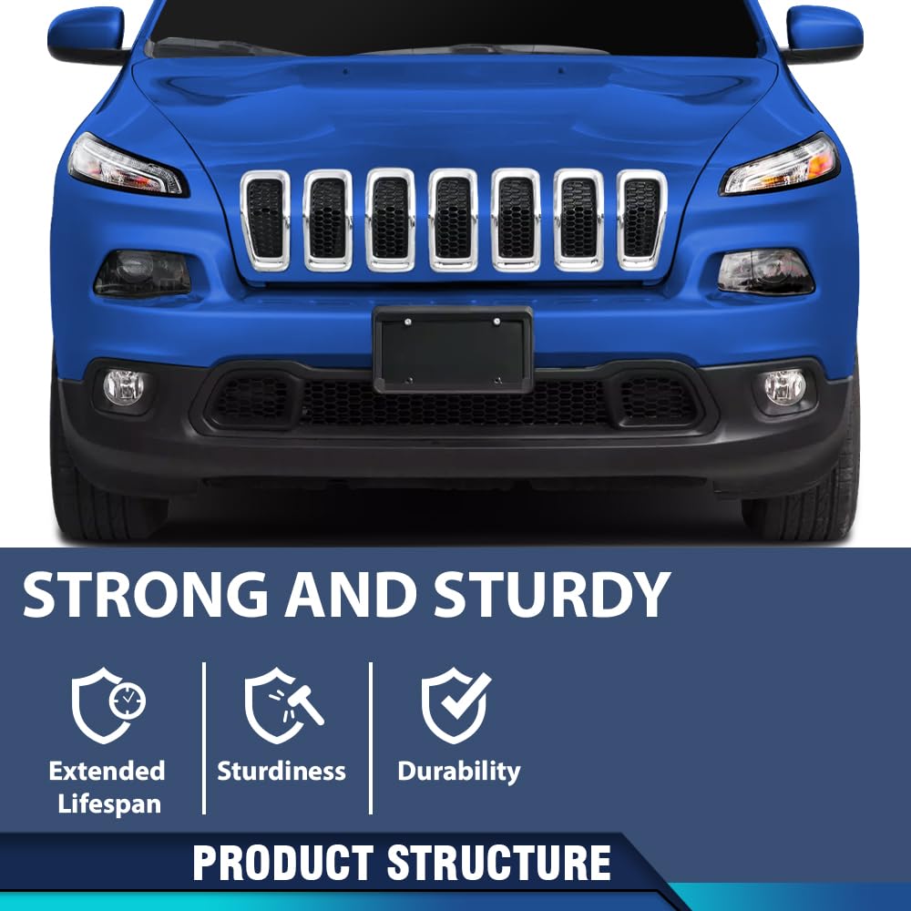 PIT66 Headlight Bracket Driver Left Side Compatible with Jeep Cherokee 2014-2018 68227483AA Black