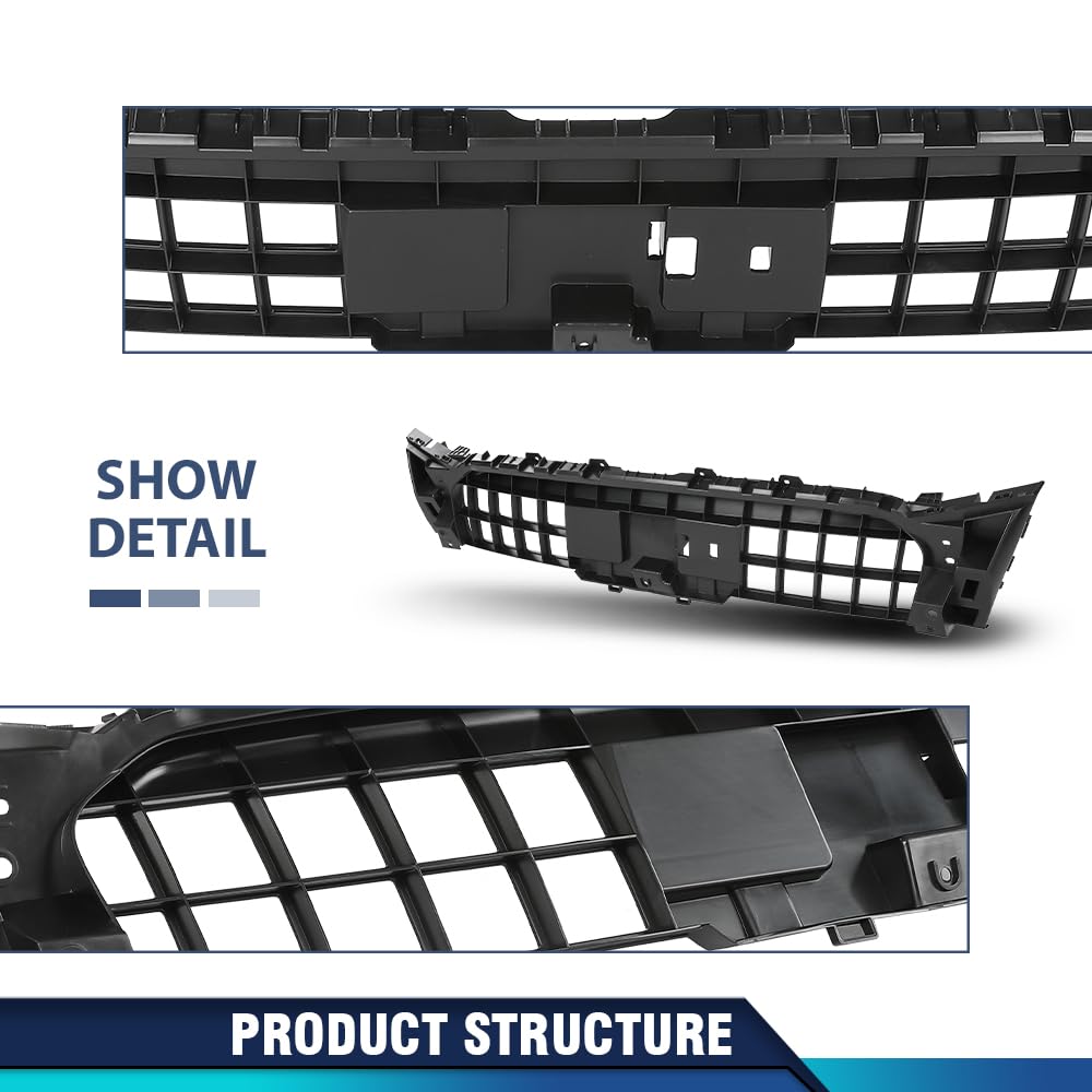 PIT66 Grille Bracket Compatible with Audi Q5 2013-2017 / SQ5 2014-2017, Fit for Models Without S-Line Package 8R0853692B, AU1207100 PP Plastic
