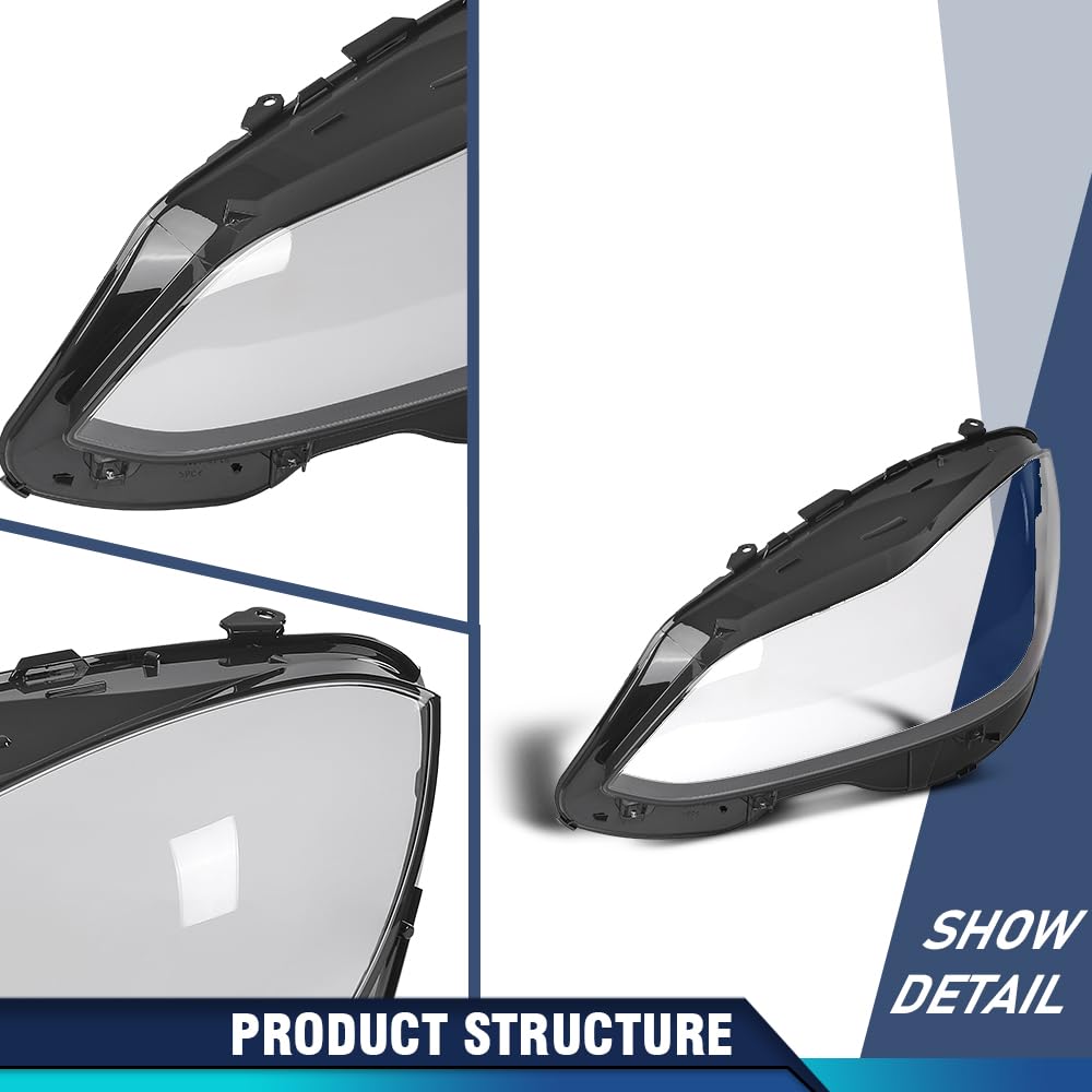 PIT66 Headlight Lens Cover Left Side, Headlamp Len Cover Clear Len