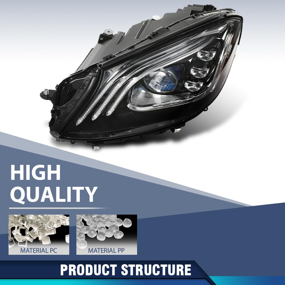 PIT66 LED Front Headlight Headlamp Assembly Left Driver side