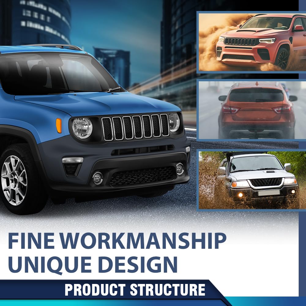 PIT66 Front Upper Bumper Cover Fit Jeep Renegade Non Trailhawk 2019-2022