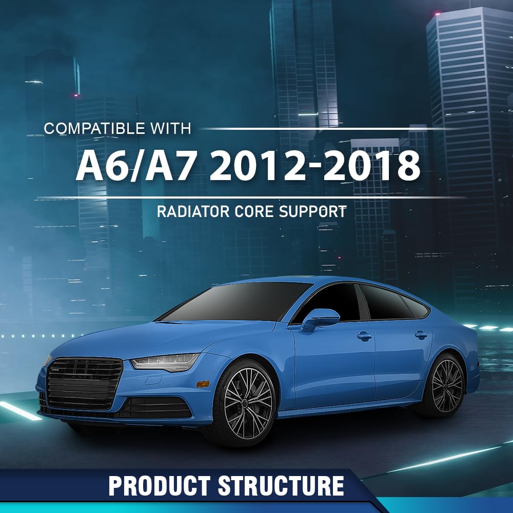 PIT66 Radiator Core Support Mount Bracket Holder Lower Compatible with Audi A6 A7 2012-2018 4G0805201, 4G0-805-201