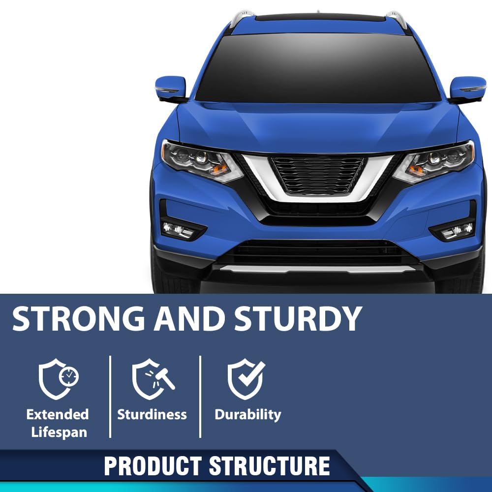 PIT66 Black Front Bumper Mounting Brackets Fit Nissan Rogue 2014-2019