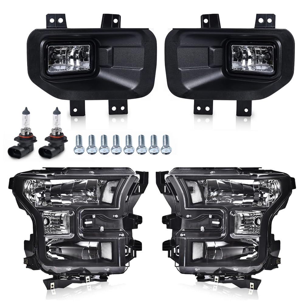 PIT66 Headlights Assembly & Fog Lights Fit 2015-2017 Ford F150