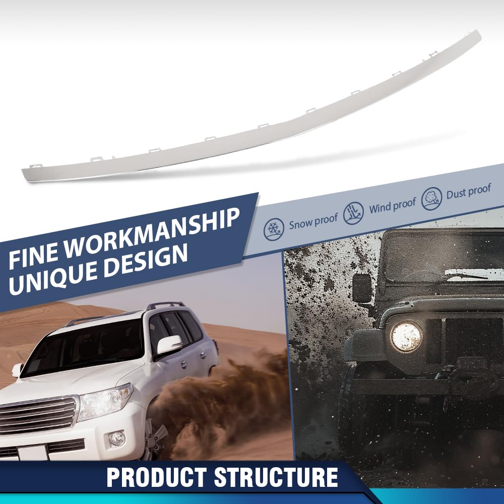 PIT66 Front Bumper Trim Lower Molding Compatible with Benz E300 E350 E400 E450 2017 2018 2019 2020 2138857000, MB1044130 Silver