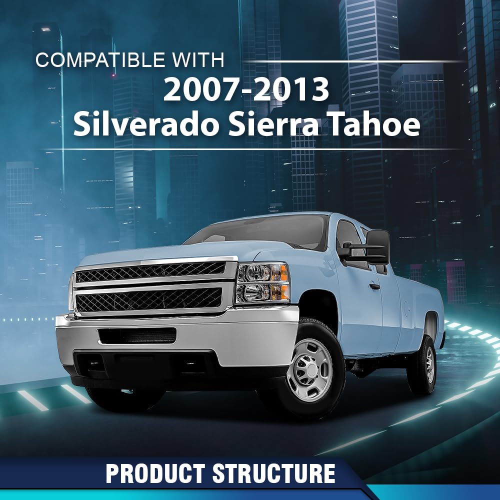 PIT66 Chrome Gauge Cluster Lens Cover Fit Silverado Sierra Tahoe 2007‑2013