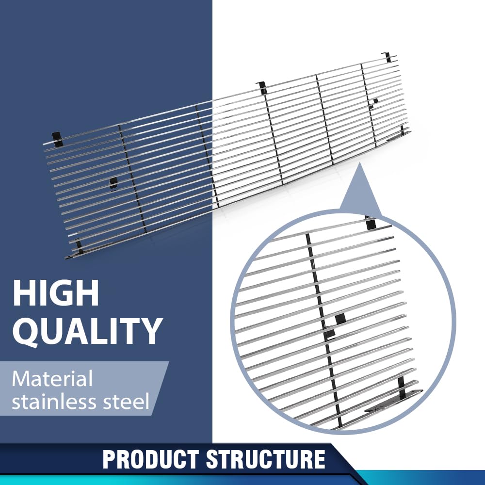 PIT66 Front Billet Grille Compatible with Chevy Blazer Suburban/GMC Jimmy Suburban 1981-1988, Fit Chevy GMC C/K Pickup 1981-1987, Only Fit for Phantom Style With Stacked Lights Models