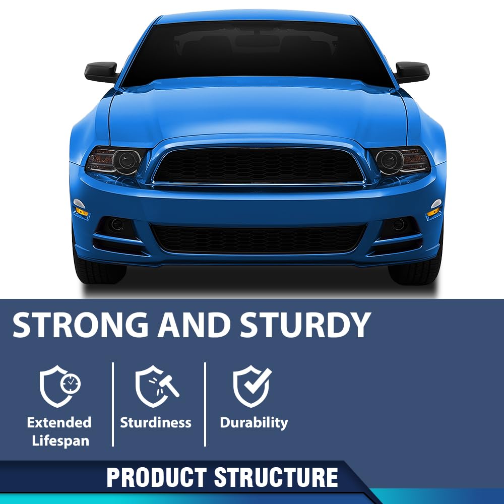 PIT66 Front Radiator Support Cover Compatible with Ford Mustang 2013-2014 DR3Z8C291AA, FO1224113 Black