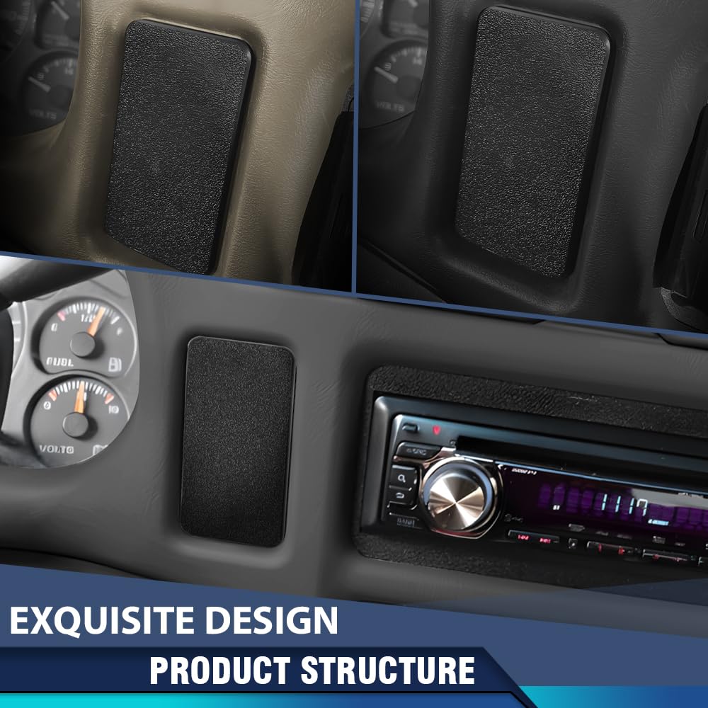PIT66 Dash Bezel Switch Plate Insert Compatible with Chevy S10 & GMC Jimmy 1998 1999 2000 2001 2002 2003 2004 2005, Fit Chevy S10 Blazer & GMC Sonoma 1998-2004 15741365 Black