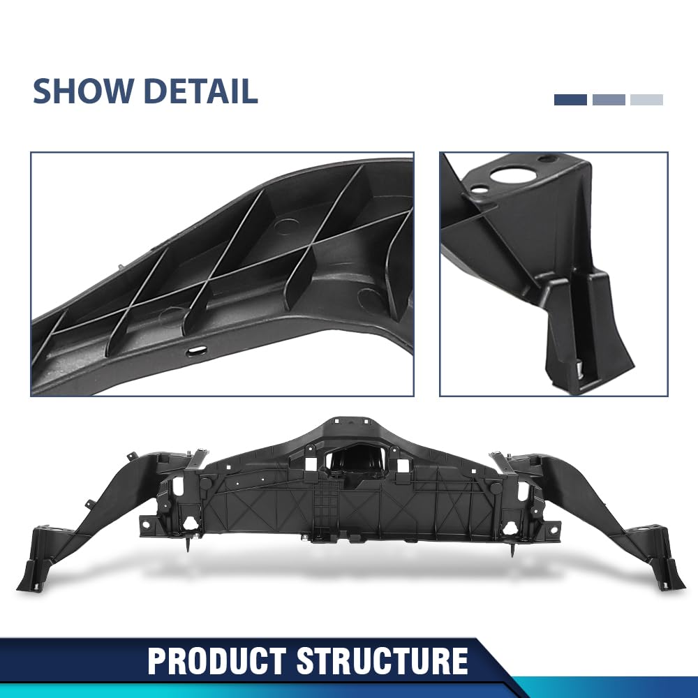 PIT66 Front Radiator Support Core Assembly Compatible with Lincoln MKZ 2013-2016 DP5Z16138E Black PP