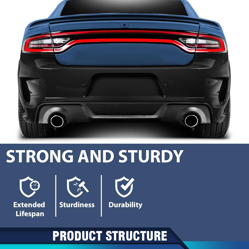 PIT66 Rear Bumper Cover w/Holes Compatible with Dodge Charger 2020-2023