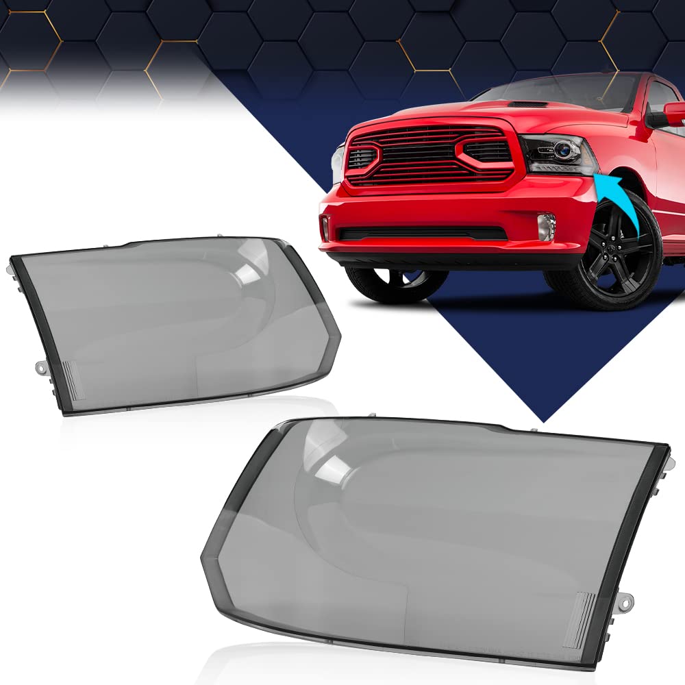 PIT66 LED Headlight Cover Fit Dodge Ram 1500 2009-2018