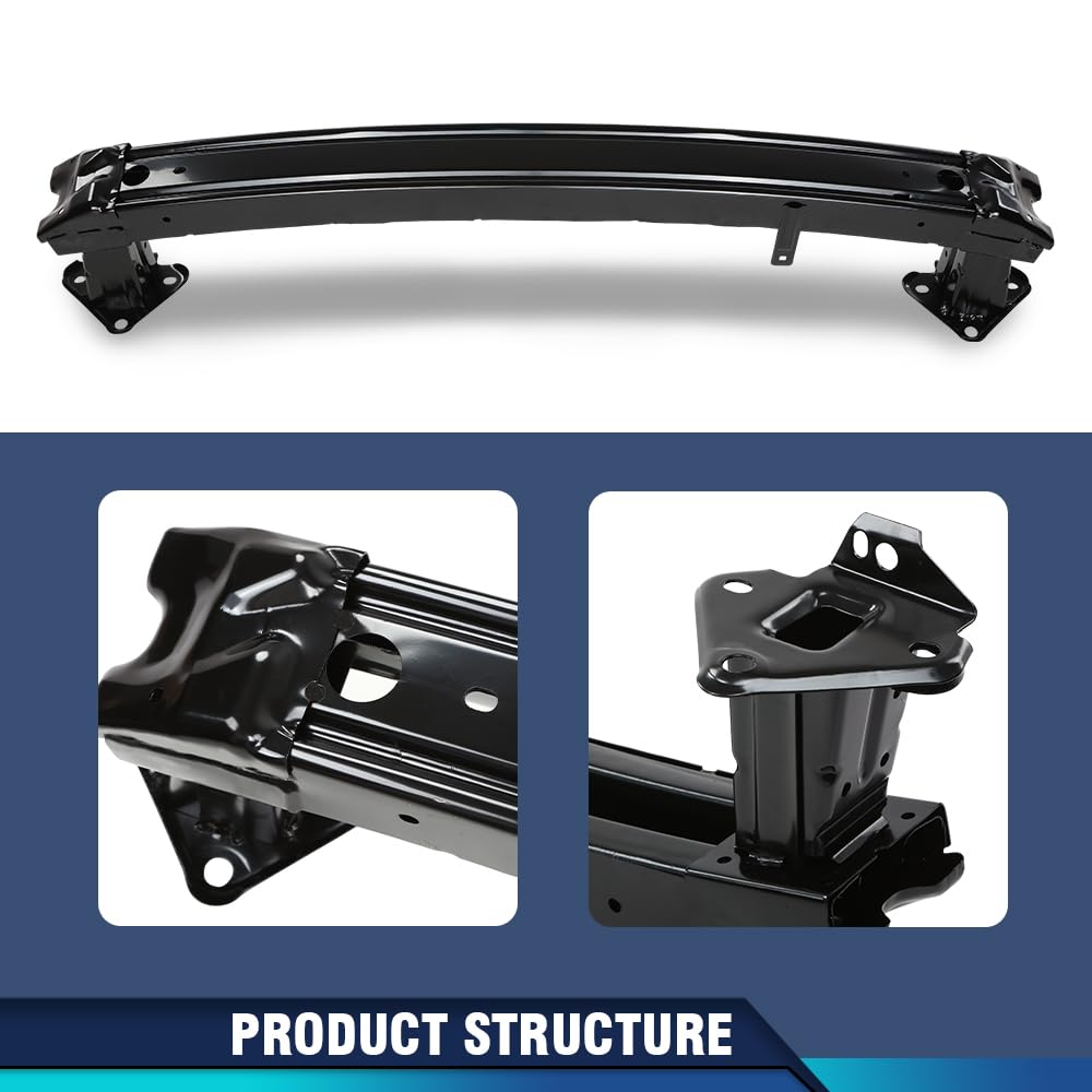 PIT66 Front Bumper Reinforcement, Black
