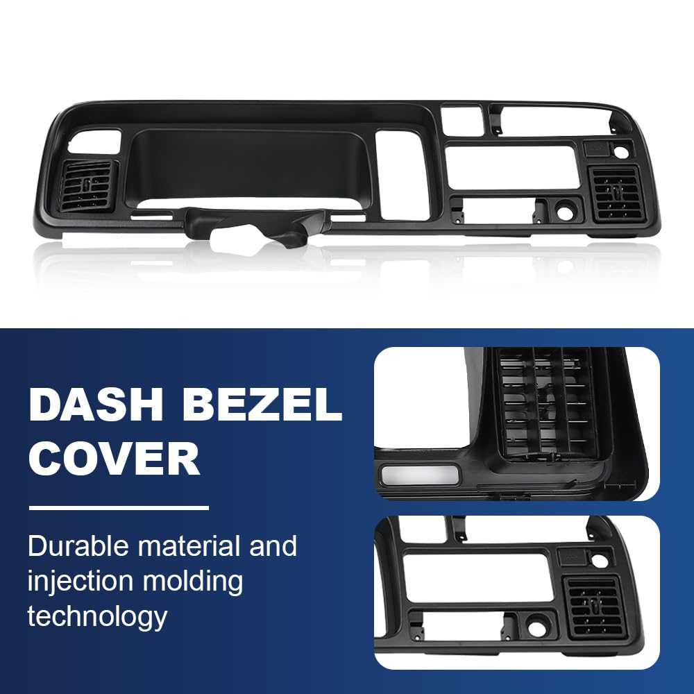 PIT66 Radio Dash Bezel Trim Panel Fit Dodge Ram 1994-1997 Black